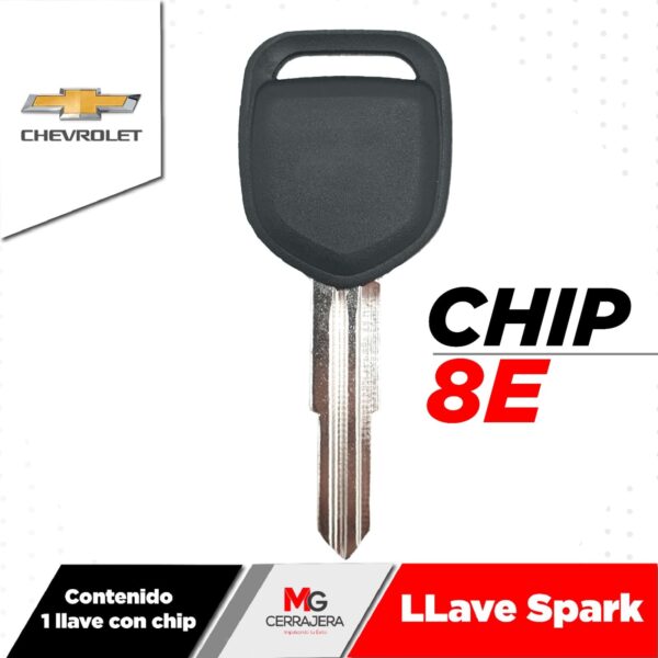 Llave con chip para spark 8E