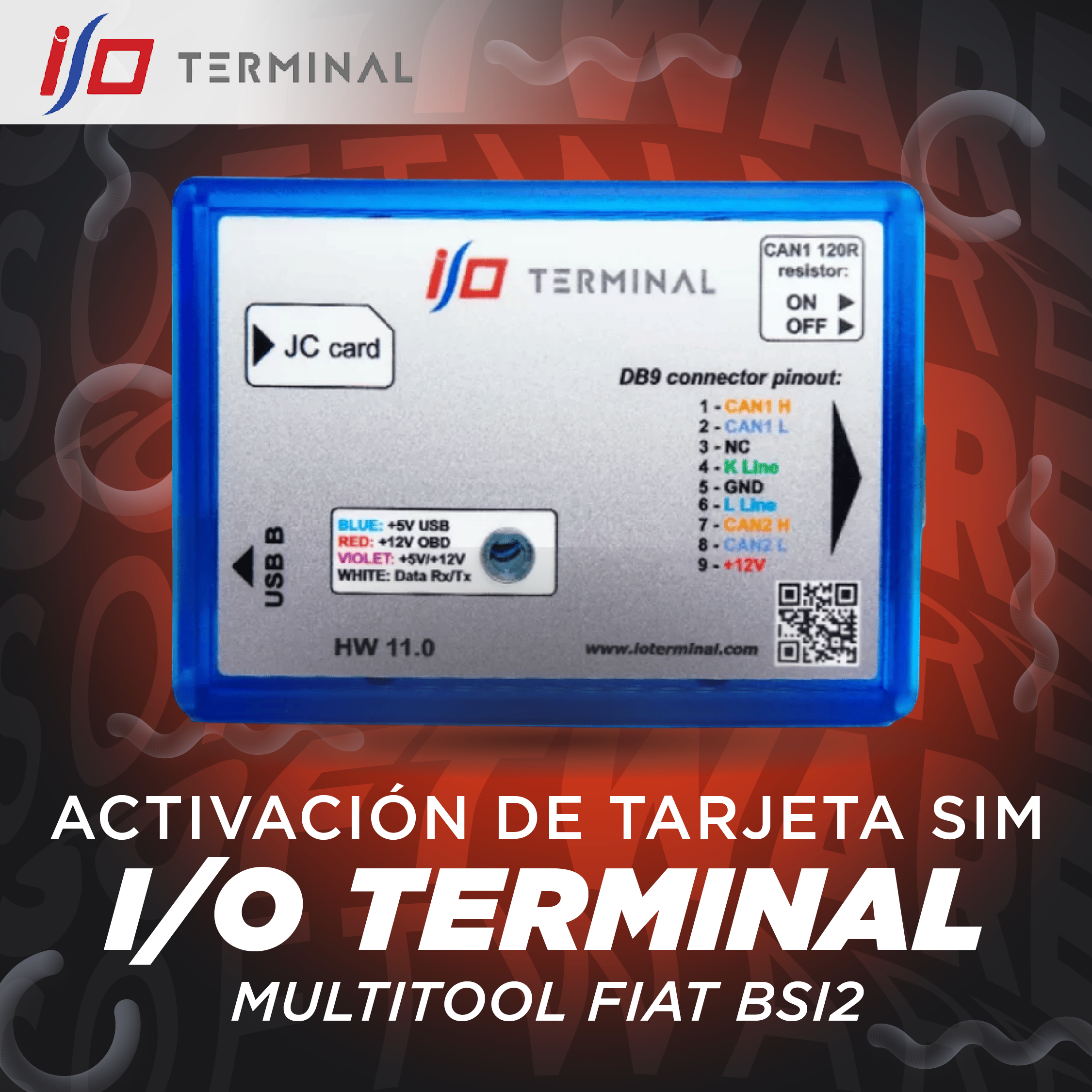 Licencia de Tarjeta SIM I/O Terminal FIAT BSI – Activación de Programación de ECU