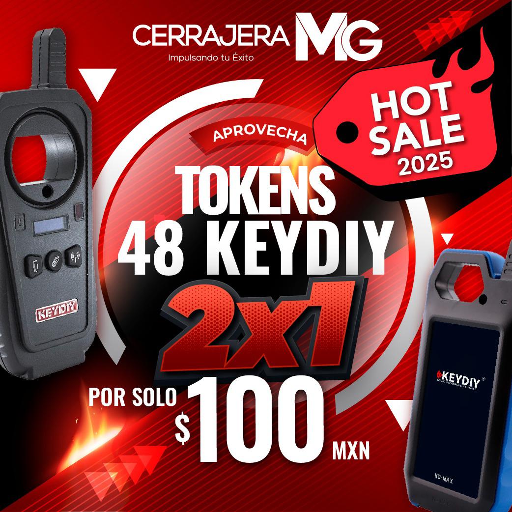Tokens KEYDIY 2×1 para Generación de Controles Remotos y Llaves Universales