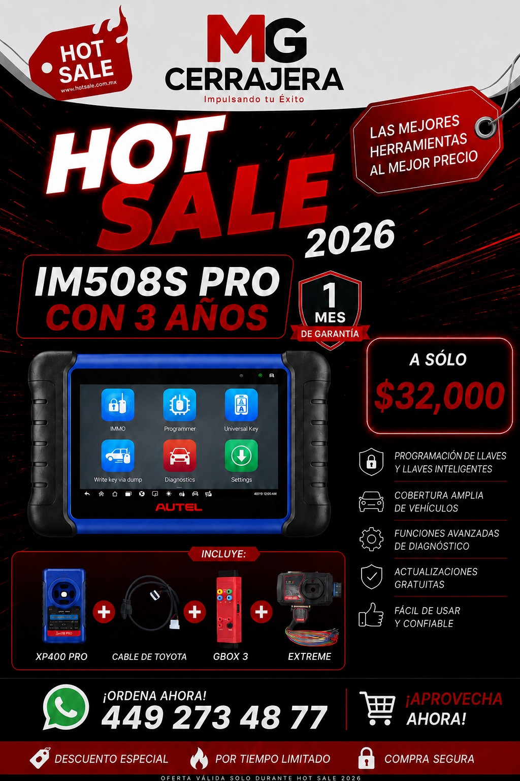 IM508S PRO + GBOX 3 + CABLE TOYOTA + EXTREME
